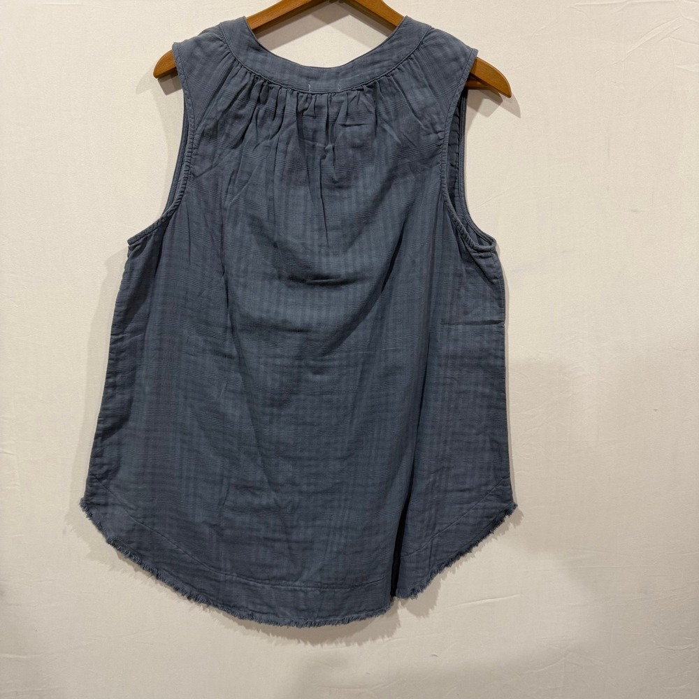 dylan Slate Blue Sleeveless Tunic Top - Picture 2 of 7